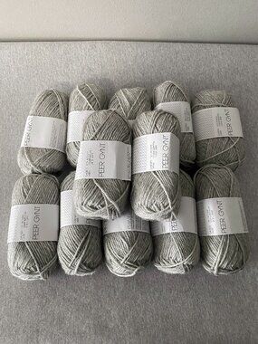 NWT Sandnes Garn Peer Gynt  1032 Light Grey Heather Lot of 12